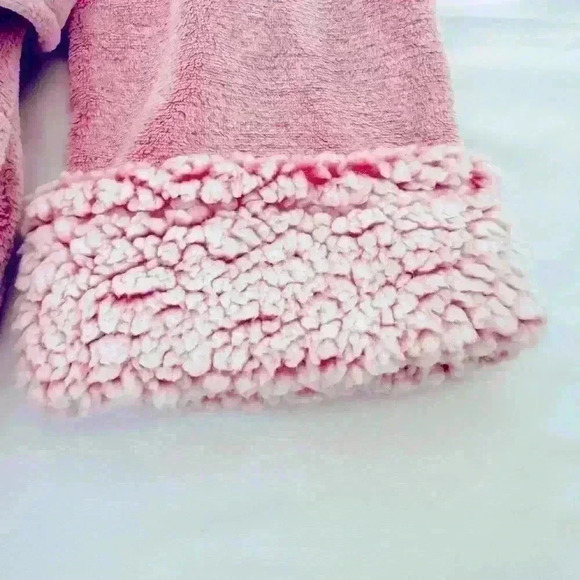 Saks Fifth Avenue Faux Fur Trim Robe in Pink Size Medium - Picture 6 of 10